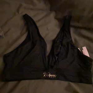 Black Unlined Soft Wireless Lounge Bra